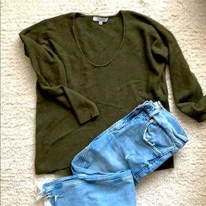 Madewell kimball pullover sweater in kale